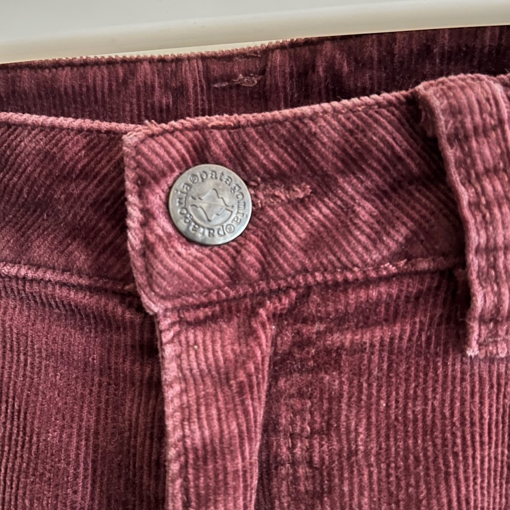 Patagonia Organic Cotton Corduroy Pants for Women Size 30 Burgundy